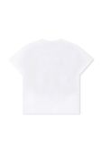 Дитяча бавовняна футболка HUGO колір білий однотонний
