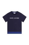 Дитяча бавовняна футболка Marc Jacobs колір синій візерунок (3426533)
