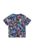 Дитяча бавовняна футболка Marc Jacobs колір синій візерунок (3542960)