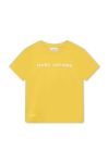 Дитяча бавовняна футболка Marc Jacobs колір жовтий з принтом (3422383)