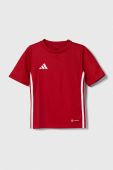 Дитяча футболка adidas Performance колір червоний з аплікацією