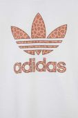 Дитяча бавовняна футболка adidas Originals колір білий з принтом (3310557)