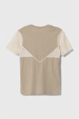 Дитяча бавовняна футболка adidas Originals колір бежевий візерунок (3379950)