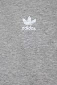 Дитяча бавовняна футболка adidas Originals колір сірий однотонний