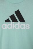 Бавовняна футболка adidas колір бірюзовий з принтом