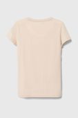 Дитяча бавовняна футболка Tommy Hilfiger 2-pack колір бежевий однотонний