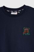 Дитяча бавовняна футболка Fila TAUFKIRCHEN колір синій з аплікацією