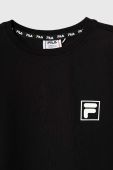 Дитяча бавовняна футболка Fila BEUTELSBACH колір чорний однотонна