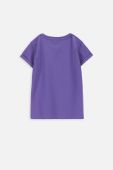 Дитяча футболка Coccodrillo колір фіолетовий однотонний