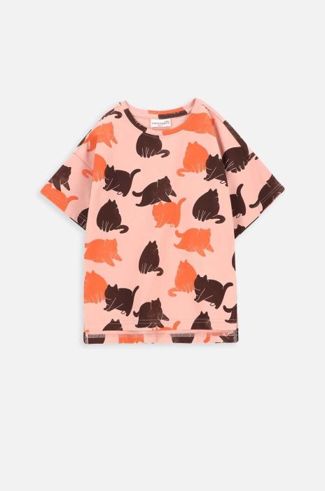 Дитяча футболка Coccodrillo колір рожевий візерунок (3619392)