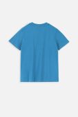 Дитяча бавовняна футболка Coccodrillo з принтом колір блакитний (3495816)