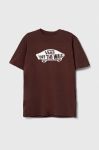Дитяча бавовняна футболка Vans VN000IVE7YO1 STYLE 76 SS BITTER колір коричневий з принтом