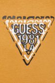 Футболка Guess чоловічий колір помаранчевий з аплікацією