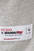 Бавовняна футболка Guess x Banksy колір сірий з принтом