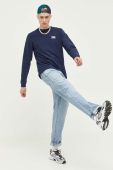 Бавовняний лонгслів Tommy Jeans колір синій з аплікацією (3282068)