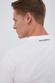 Бавовняна футболка Karl Lagerfeld колір білий візерунок (3354633)