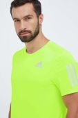 Бігова футболка adidas Performance Own the Run колір зелений з принтом