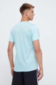 Бігова футболка adidas Performance Own the Run колір бірюзовий з принтом
