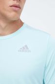 Бігова футболка adidas Performance Own the Run колір бірюзовий з принтом