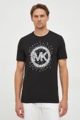 Бавовняна футболка Michael Kors колір чорний з принтом (3578658)