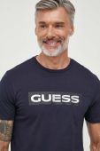 Бавовняна футболка Guess чоловічий колір синій з принтом (3619423)