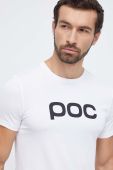 Бавовняна футболка POC чоловічий колір білий з принтом
