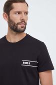 Бавовняна футболка BOSS колір чорний з принтом (3560458)