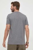 Бавовняна футболка BOSS колір сірий з принтом (3483168)