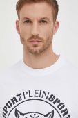 Бавовняна футболка PLEIN SPORT колір білий з принтом (3565007)