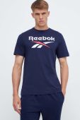Бавовняна футболка Reebok колір синій з принтом (3555492)