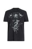 Футболка AllSaints MG017Z PARLOUR SS CREW чоловіча колір чорний візерунок