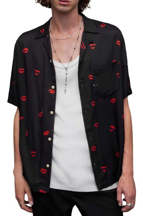 Сорочка AllSaints Tekisuto колір чорний