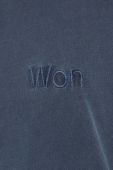 Бавовняна футболка Won Hundred колір синій з аплікацією