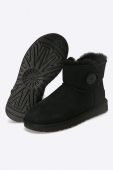 Замшеві чоботи UGG жіночі колір чорний 1016422.BLK-BLK
