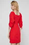 Сукня з домішкою льону Medicine колір червоний mini розкльошена (2328093)
