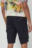 Шорти з домішкою льону Medicine чоловічі колір чорний
