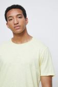 Бавовняна футболка Medicine колір жовтий однотонна