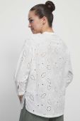Бавовняна блузка Medicine жіноча колір білий з аплікацією (3307559)