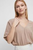Блузка Medicine жіноча колір бежевий однотонна (3326703)