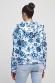 Кофта Medicine жіноча з капюшоном візерунок колір блакитний