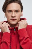 Кофта Medicine чоловіча колір червоний з капюшоном однотонна