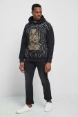 Кофта Medicine чоловіча колір чорний з капюшоном з принтом (3177807)