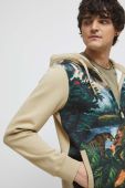 Кофта Medicine чоловіча колір бежевий з капюшоном візерунок