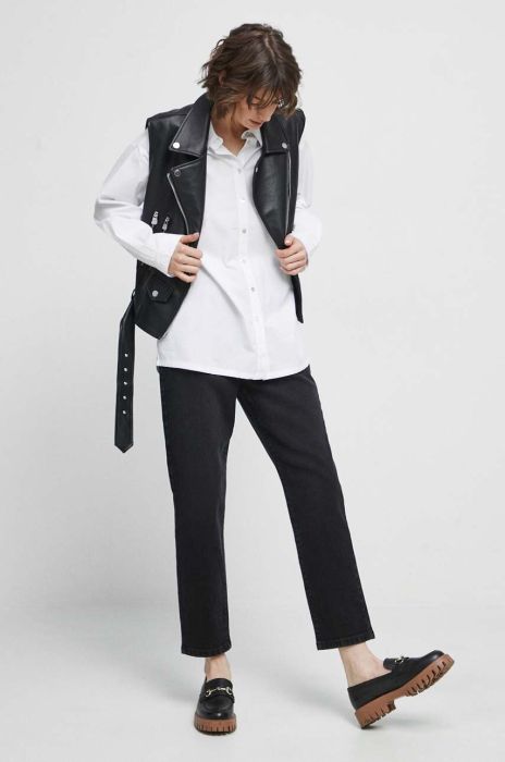 Сорочка Medicine жіноча колір білий relaxed класичний комір (3017609)