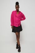 Сорочка з льону Medicine жіноча колір рожевий relaxed класичний комір