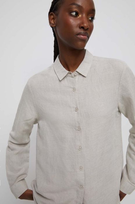 Сорочка Medicine жіноча колір бежевий regular класичний комір (3240580)