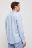 Сорочка з льону Medicine regular комір button-down колір блакитний