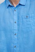 Сорочка з льону Medicine regular класичний комір колір блакитний (3210044)