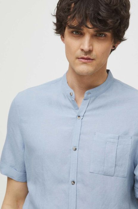Сорочка Medicine чоловіча regular зі стійкою колір блакитний