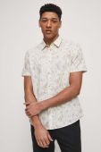 Сорочка з льону Medicine чоловіча колір білий regular класичний комір (3292431)